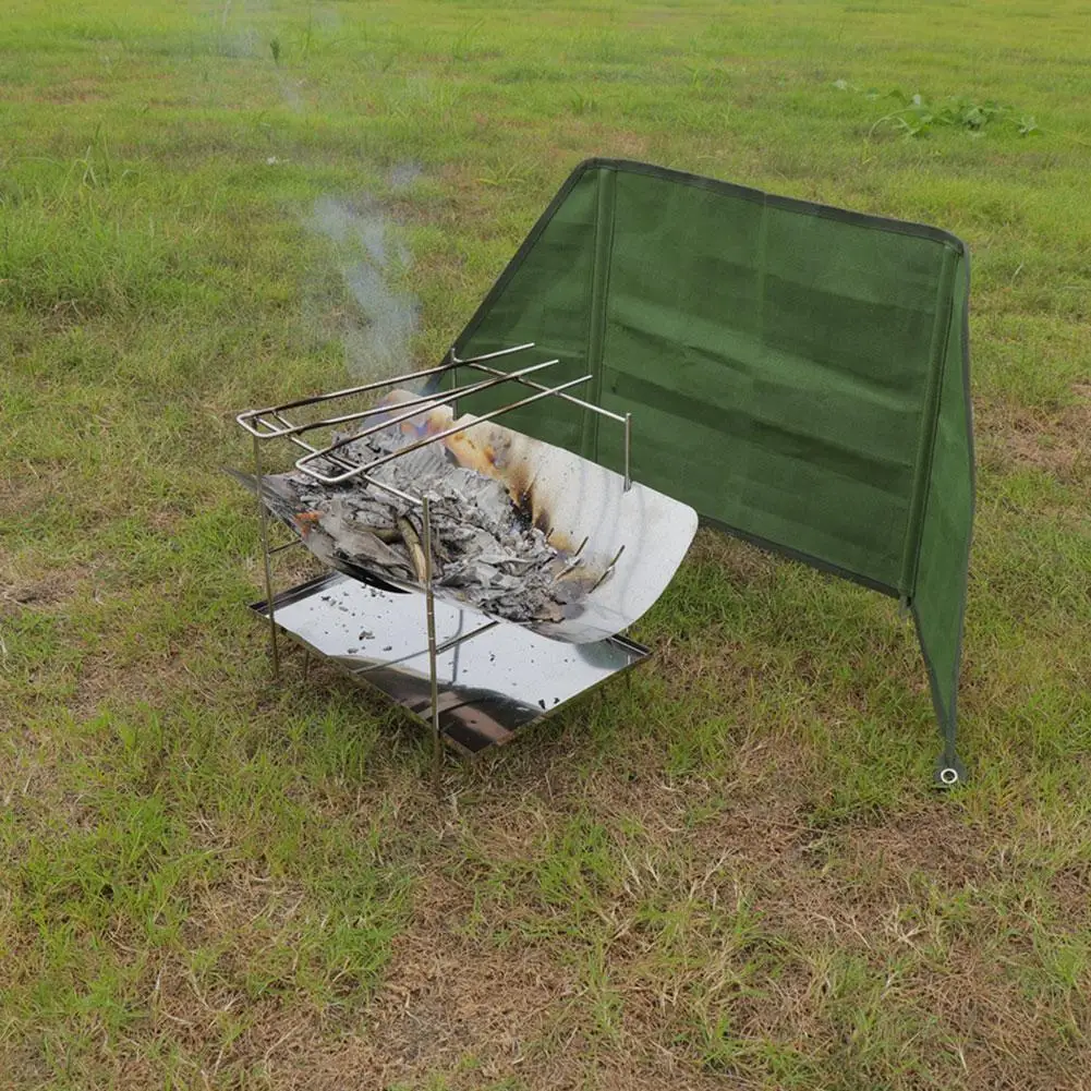 

Outdoor Camping Windproof Cloth Campfire Barbecue Windshield Canvas Windproof Picnic Wind Blocker For Camping Hiking Picnic