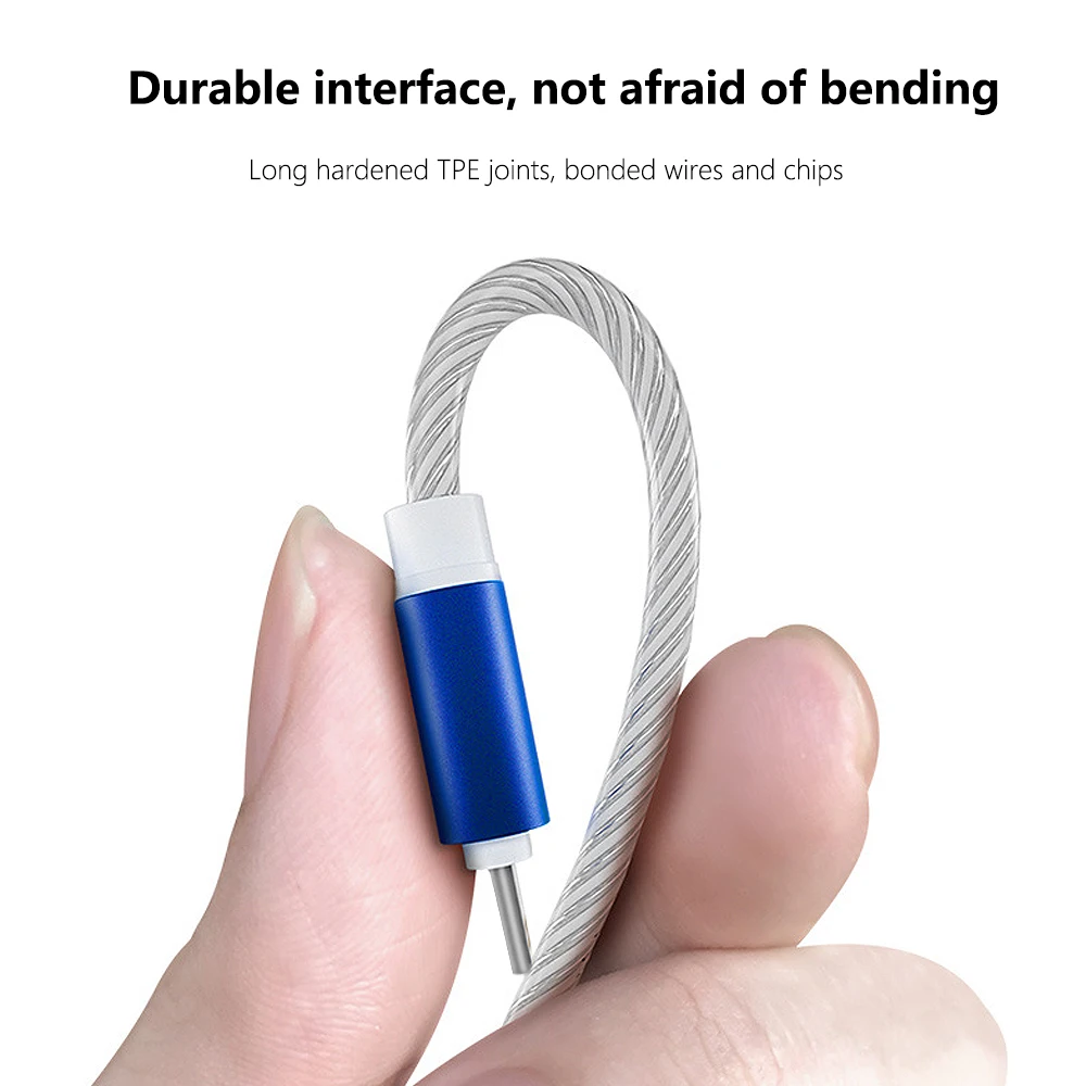 Светоизлучающая линия телефон со светодиодной подсветкой для зарядки iPhone x Mini USB C