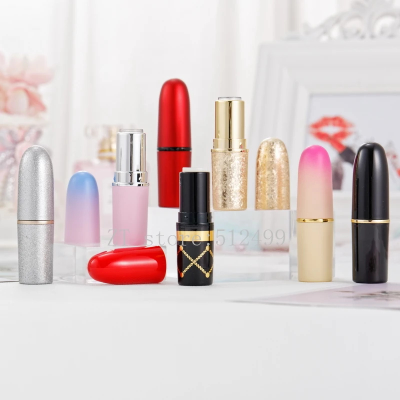 

10/30/50pcs Empty Lipstick Tubes Bullet Shape Lip Balm Tube Packaging Material Inner Diameter 12.1mm refillable Seven Colours