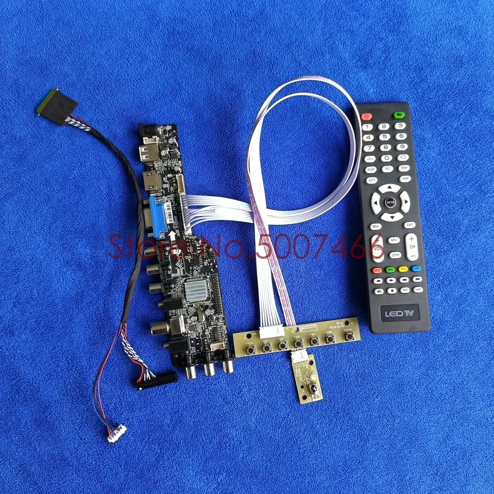 

Fit HT140WXB-501/601/100/101/300/400 1366*768 40 pin LVDS screen upgrade 3663 TV digital AV VGA USB DVB LCD drive board Kit
