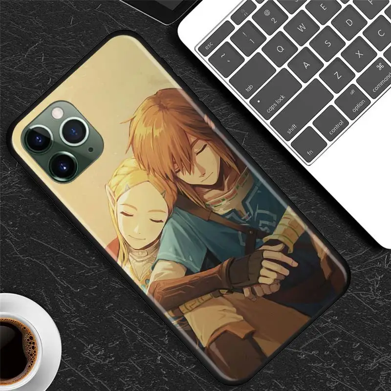 

Legend Of Zelda Case for Apple iphone 11 Pro Max XS X XR 7 8 6 6S Plus 5 5S SE Black Silicone Phone Cover Caso