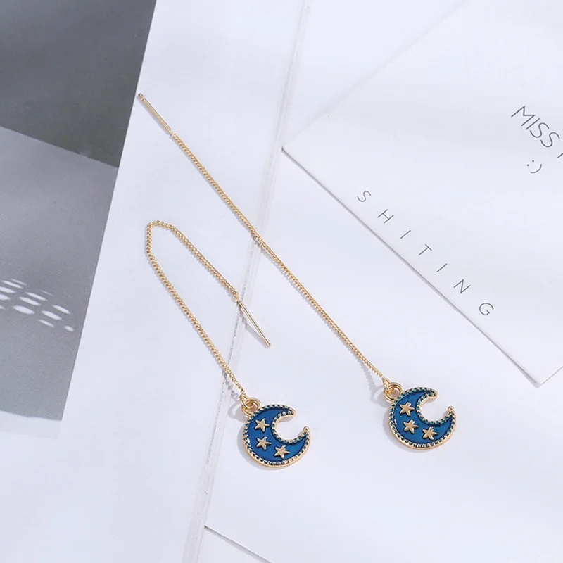 LEGENSTAR Новая Звезда Луна женские модные серьги 2019 космическая планета длинные