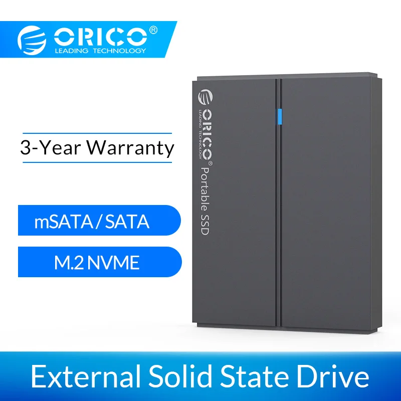 ORICO внешний SSD жесткий диск 1 ТБ SSD 128 ГБ 256 ГБ 512 ГБ SATA SSD mSATA SSD NVME Портативный твердотельный накопитель с type C USB 3,1
