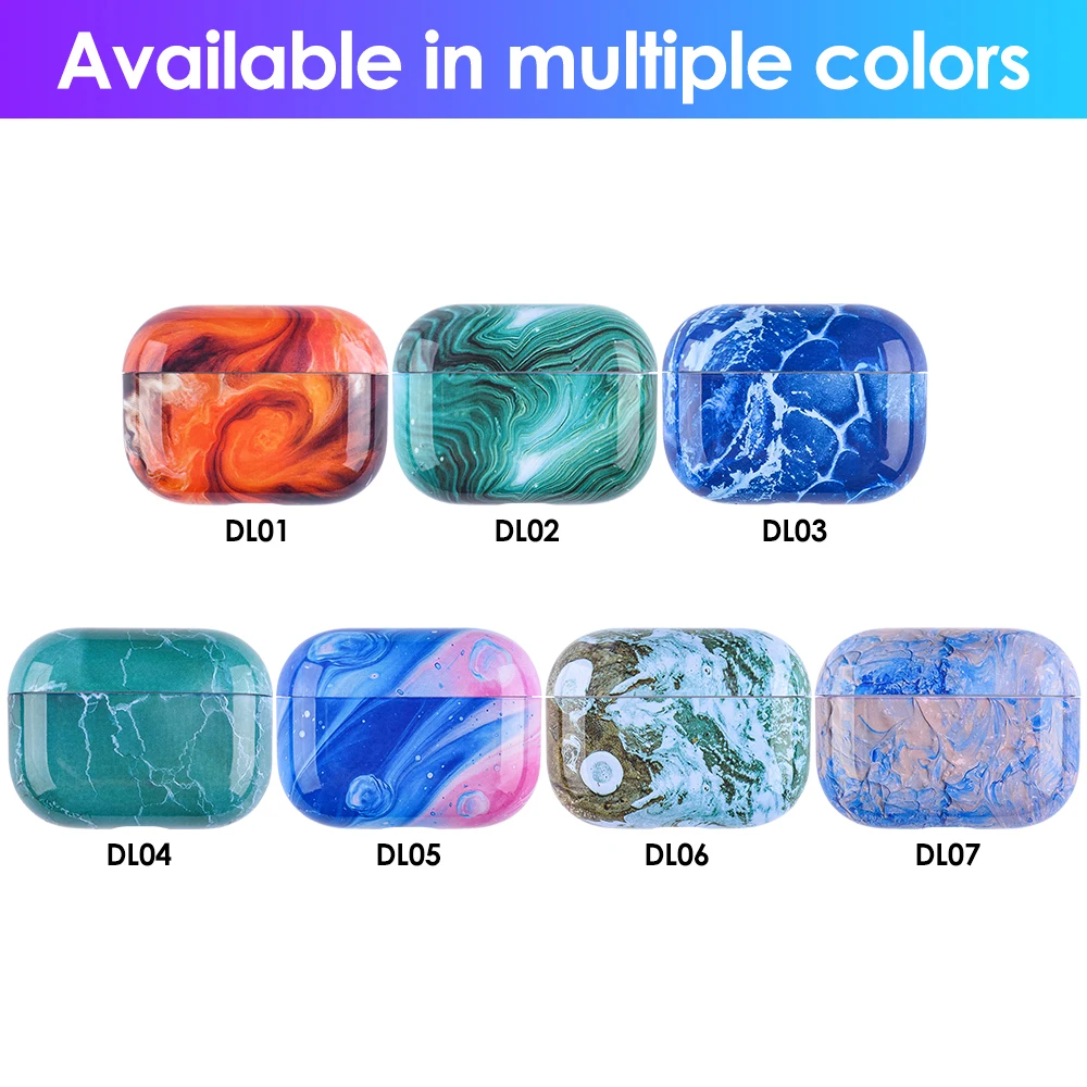

Case For Apple AirPods Pro Case Earphone Protection Hard shell of marble earphone cover box Shell For Apple AirPods Pro