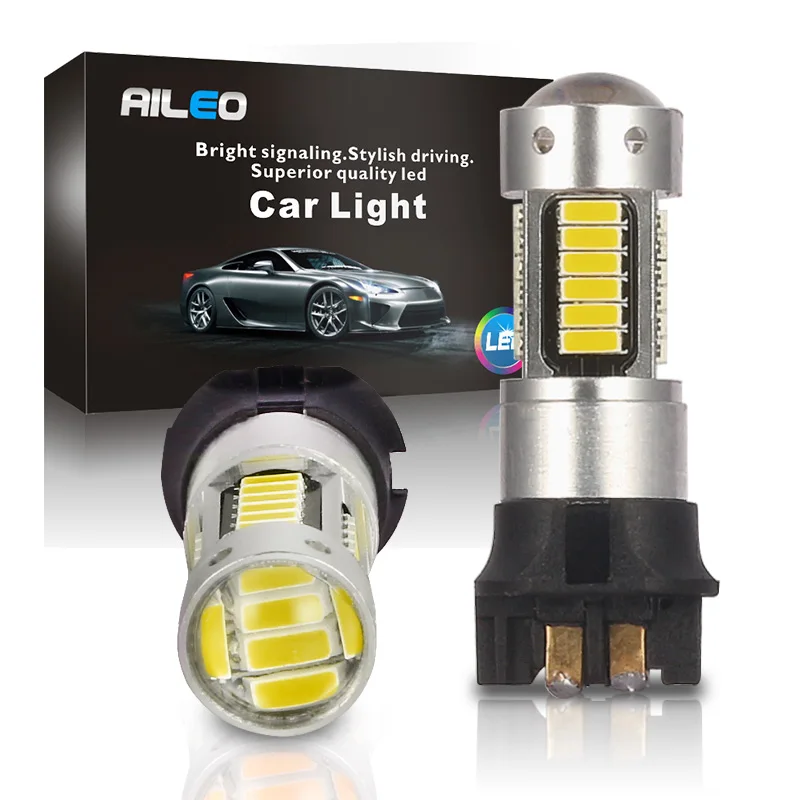 AILEO Amber White PW24W PWY24W CANBUS LED Bulbs 30 SMD For Audi BMW VW Volvo Mercedes-Benz Skoda Peugeot MINI DRL Daytime Lights