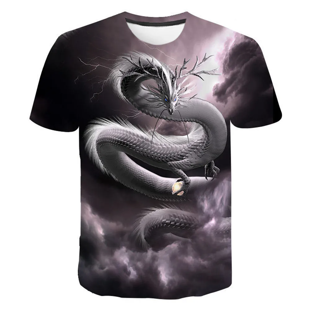 

Dragon 3D printed T-shirt men's and women's fashion streetwear O-neck short-sleeved hip-hop T-shirt oversized T-shirt top Haraju