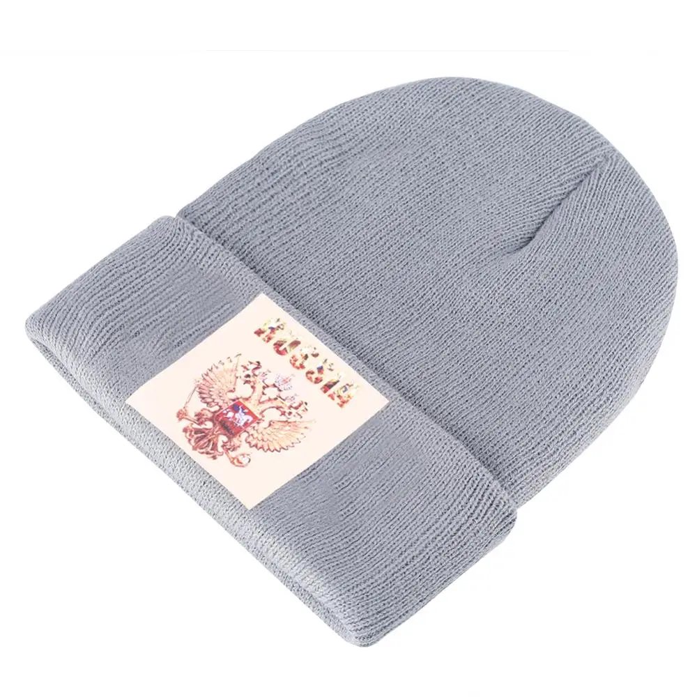 Черная Русская Шапка шапочка с двойным орлом шапочки Мужская короткая шапка