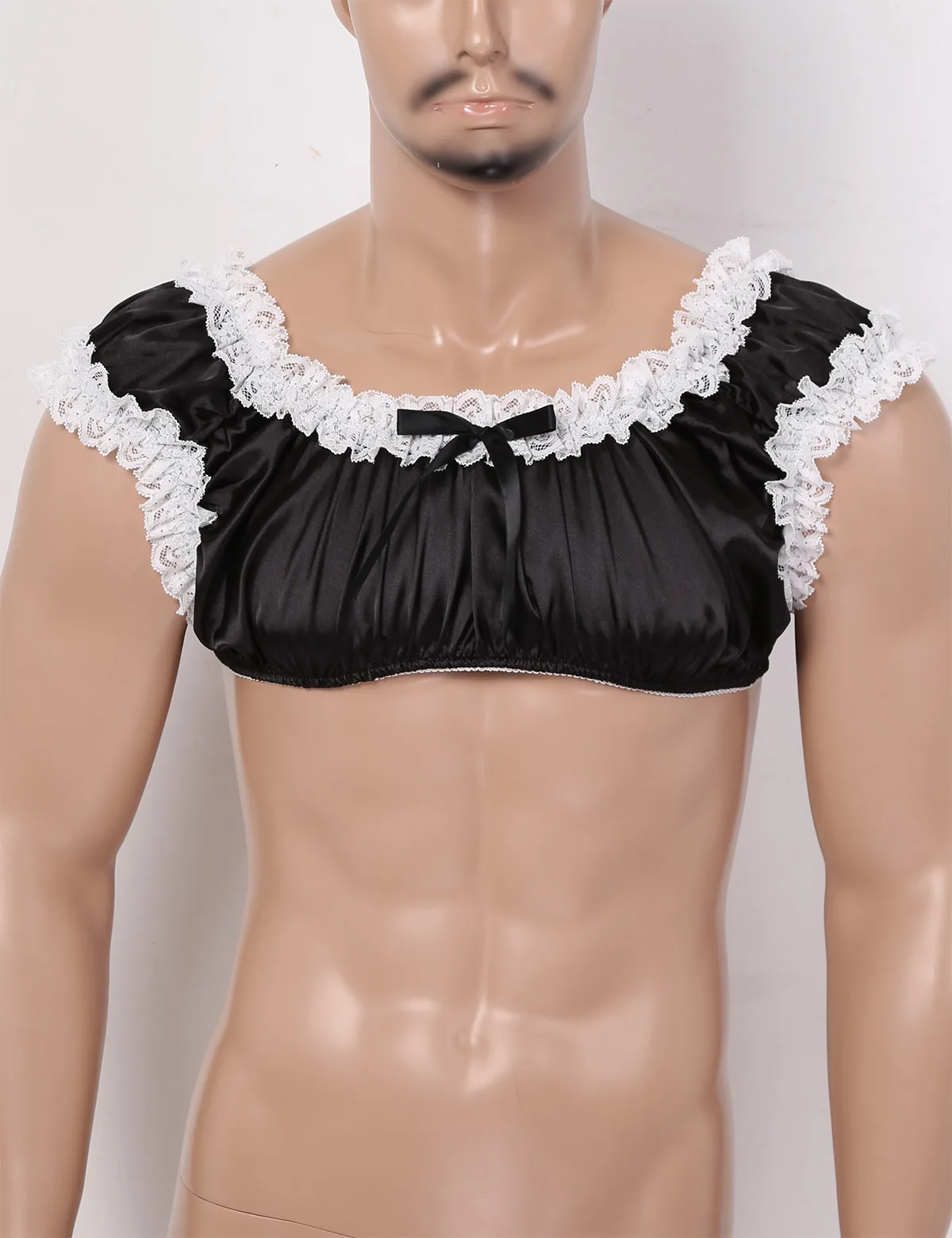 Сексуальное мужское атласное нижнее белье для мужчин и женщин гладкий кружевной