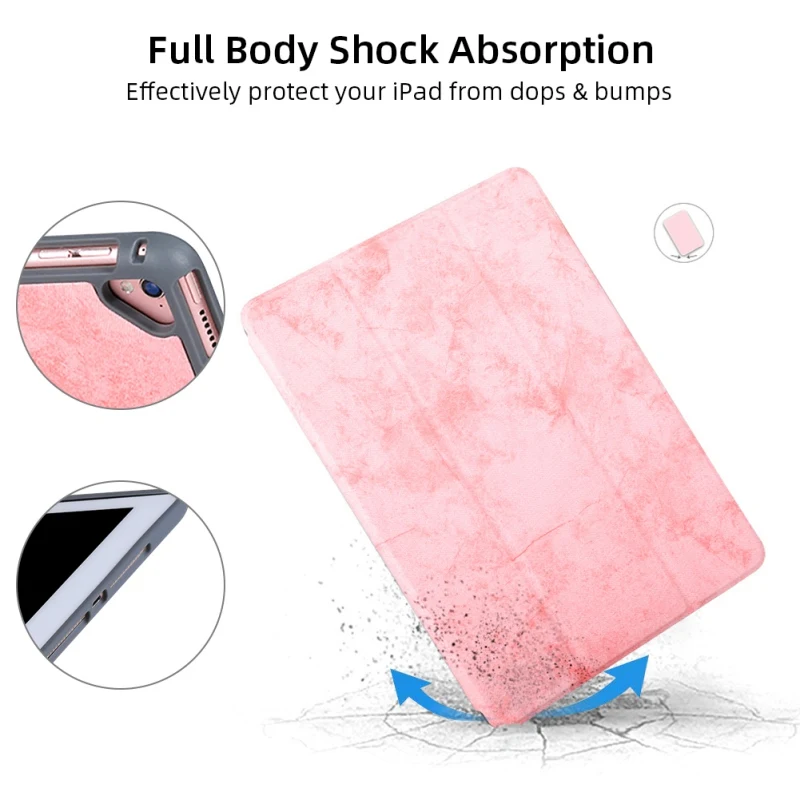 Ударопрочный кожаный смарт-чехол специально разработанный для iPad 10 2 дюйма со