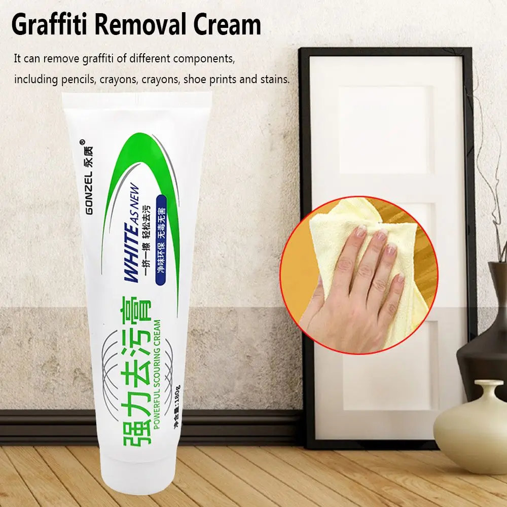 

180g Home Drawing Cleaner Funiture Footprint Graffiti Removal Cream Wall Stain Remover Cleaning Paste Decontamination