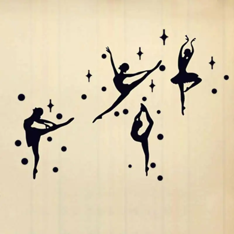 

Removable Mirror Wall Sticker DIY Ballet Dancer Girls 3D Stickers Kindergarten-Star Room Art Decoration Home Decal