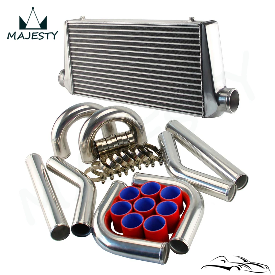 Универсальный FMIC турбо интеркулер + 3 &quotСделай сам 8 шт алюминиевый трубопровод