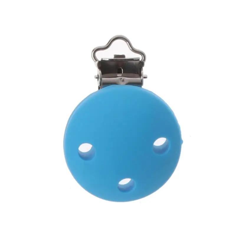 Light Blue Зажимы для соски, силиконовые клипсы для прорезывания зубов, детские игрушки грызунки, сделай сам, ювелирные изделия для кормления, аксессуары E65D - Цвет: Light Blue