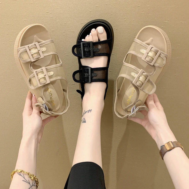 

Sports Women's Sandals Beach Shoes Muffins shoe Summer Heels Med Open Toe Suit Female Beige Clogs Wedge Comfort Flat Lace Girls