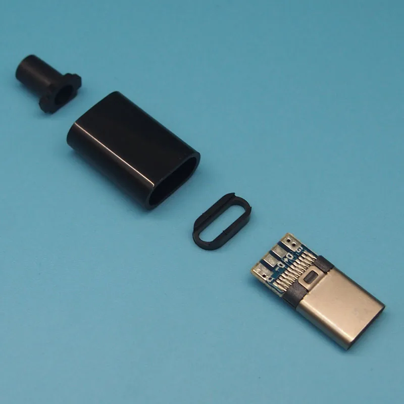 10 компл./лот 4 в 1 USB-C Тип 2,0 Версия штекер с печатной платы паяльной тест провод с разъемом «папа» коннектор для передачи данных