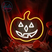 support customized waterproof personalized neon background decoration happy halloween decoration wall room living room decor