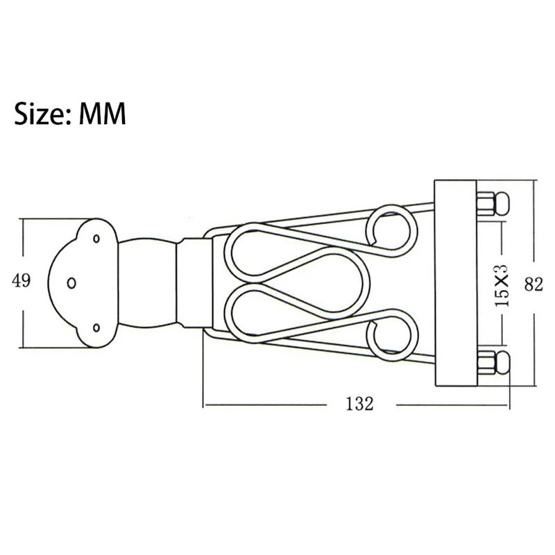 

Zinc Alloy B Tailpiece Bridge Wired Frame for 4 String Electric B Guitar Parts Accessories