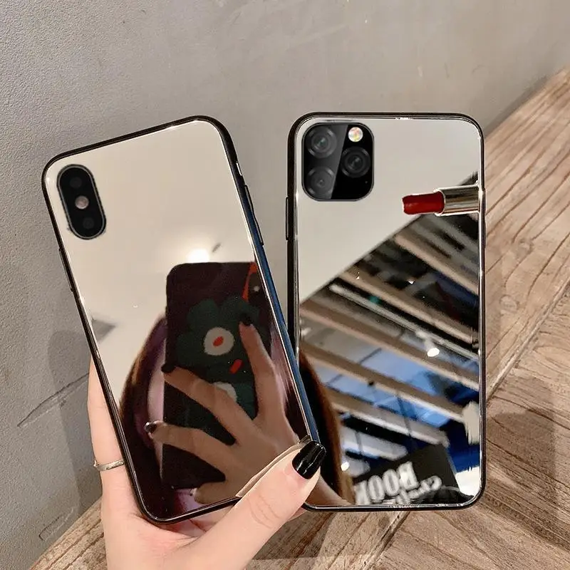 Новый зеркальный силиконовый чехол для телефона из ТПУ iPhone 7 8 6 6S Plus X XR XS 11 Pro MAX 2019