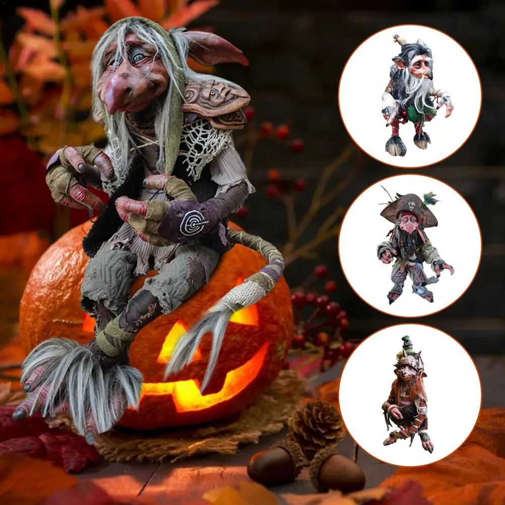 

Статуя ужасного эльфа, украшение для сада на Хэллоуин, Реалистичная статуя эльфа из смолы, украшение для вечерние на Хэллоуин