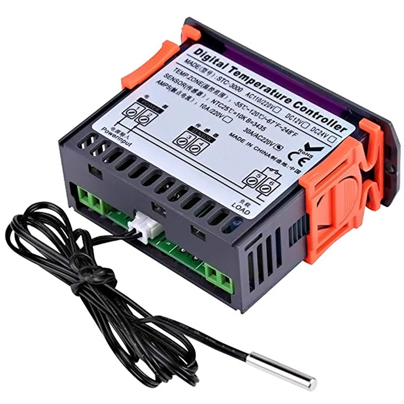 Цифровой терморегулятор с датчиком 110-220V10A | Инструменты