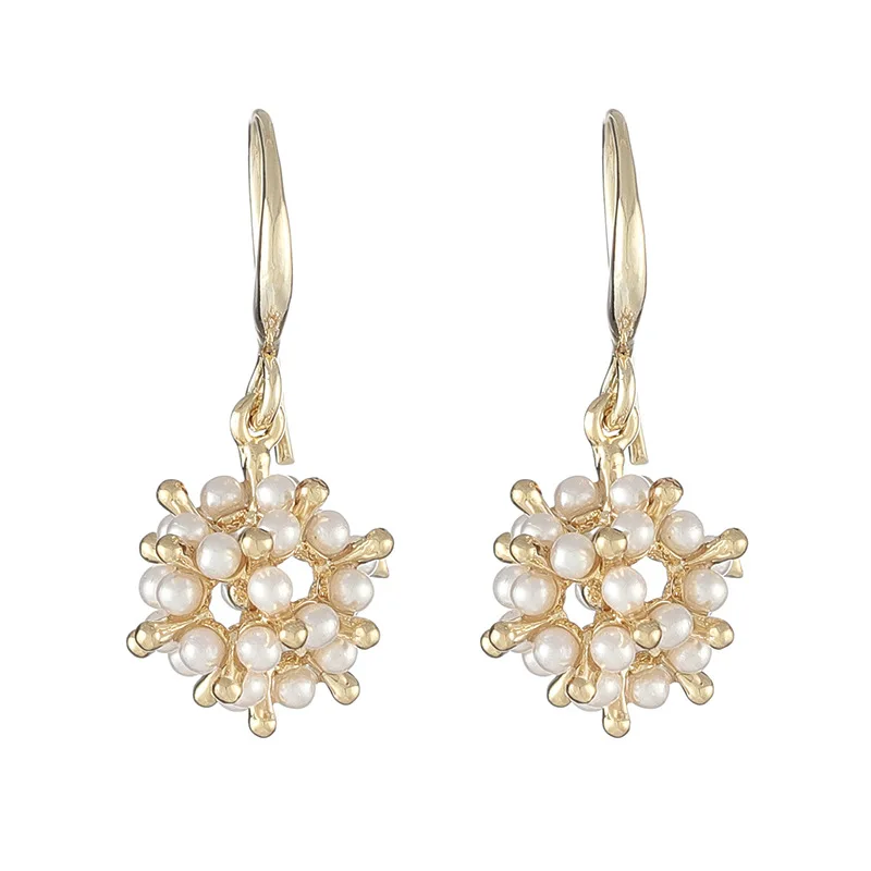 

14k Real Gold Korean Super Shining CZ Pearl Earring Elegant AAA Zirconia Drop Earring Birthday Gift Jewelry Pendant Brincos