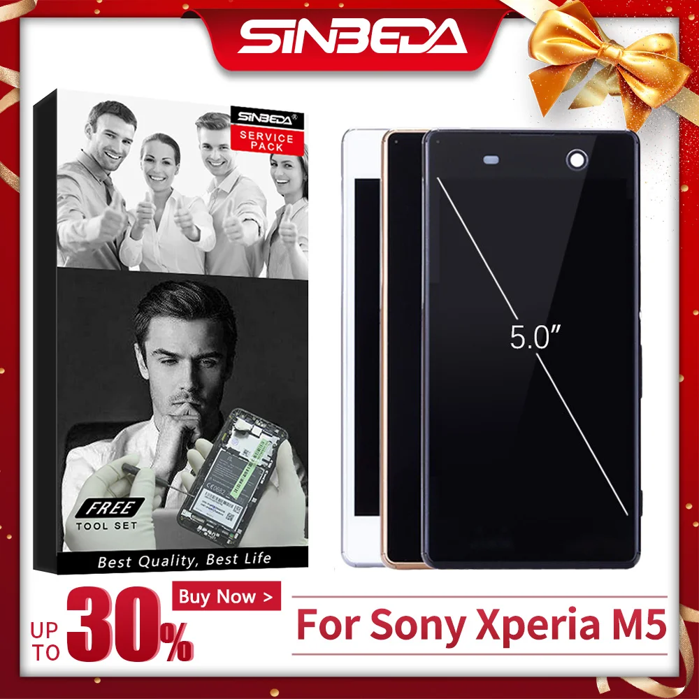 ЖК дисплей 5 0 дюйма для SONY XPERIA M5 сенсорный экран с дигитайзером и рамкой E5603 E5606 E5653