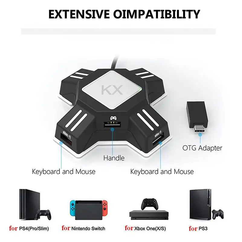 PS4 клавиатура переходник для мыши геймпад контроллер конвертер PS3 Xbox One Nintendo