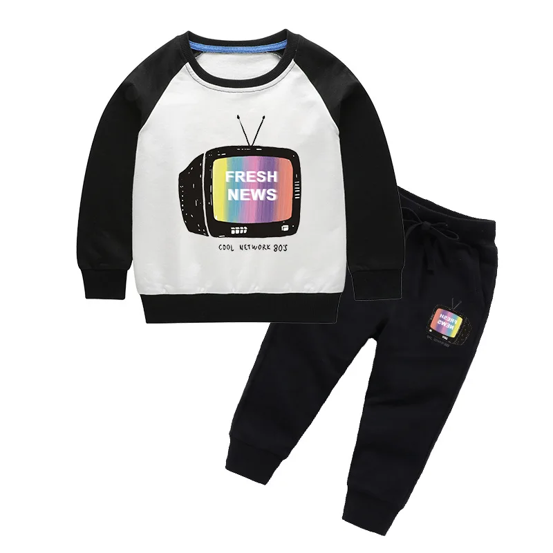 

Toddler Snow Suit Kids Children Girls Clothes Kids Autumn Sets T Shirt +Pants Tracksuit Clothes Cartoon Outfits Fashion 2Pcs Set