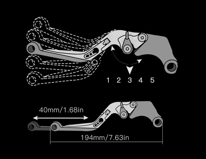 Ручка тормоза мотоцикла регулируемые складные сцепные рычаги для HONDA CRF1000L Африка