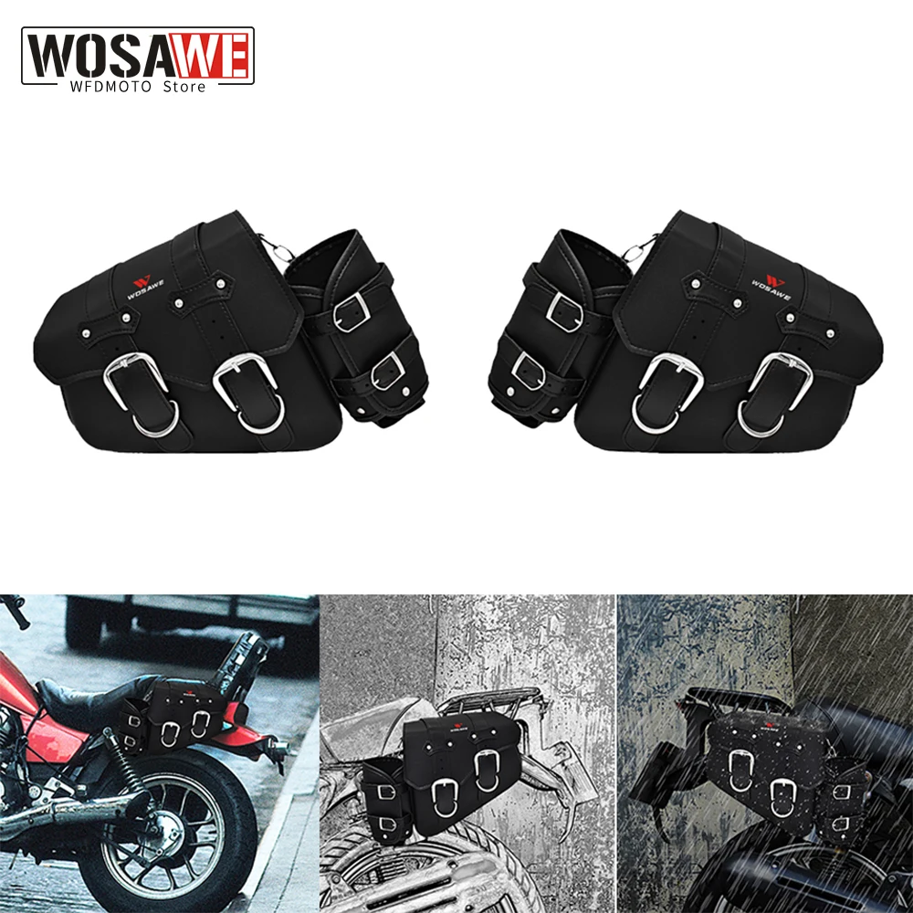 WOSAWE мотоцикл седельная сумка левый и правый универсальный из искусственной кожи