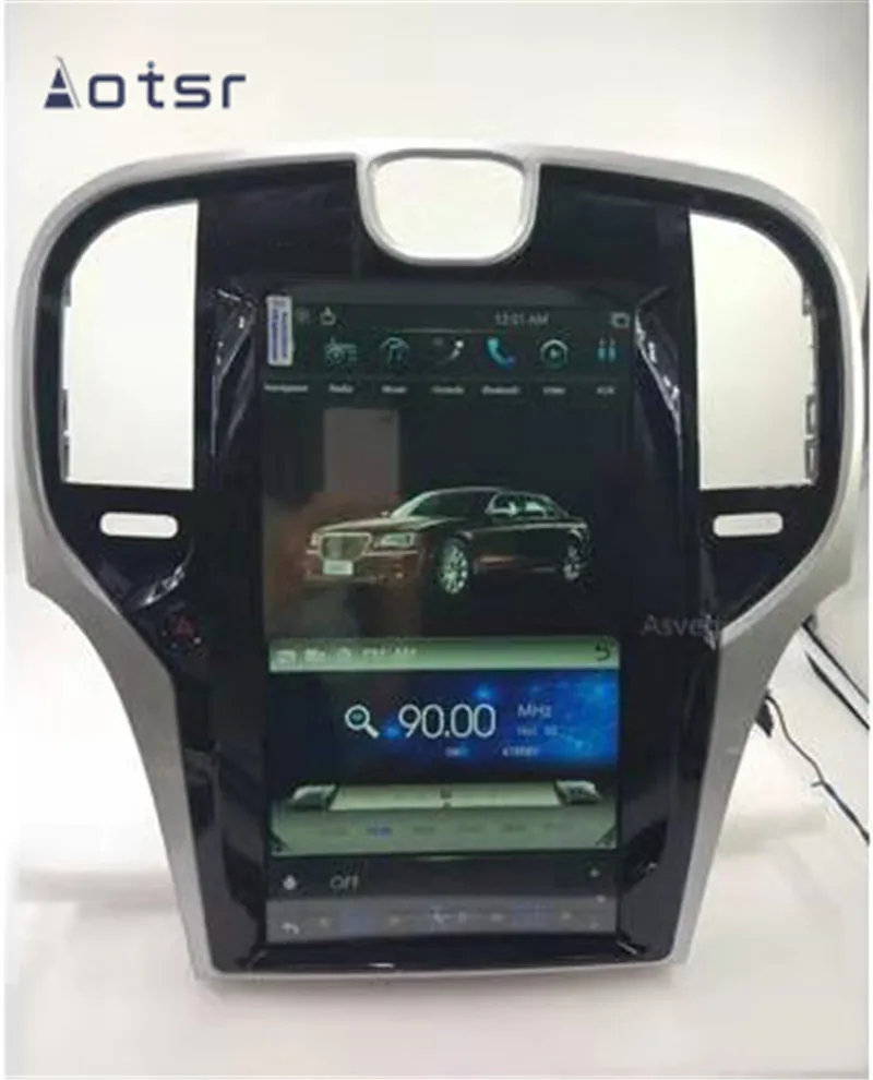 Android Tesla стиль 13," автомобильный DVD gps навигатор для Chrysler 300C 2013- автомобильный Радио плеер Авто Стерео головное записывающее устройство 64G