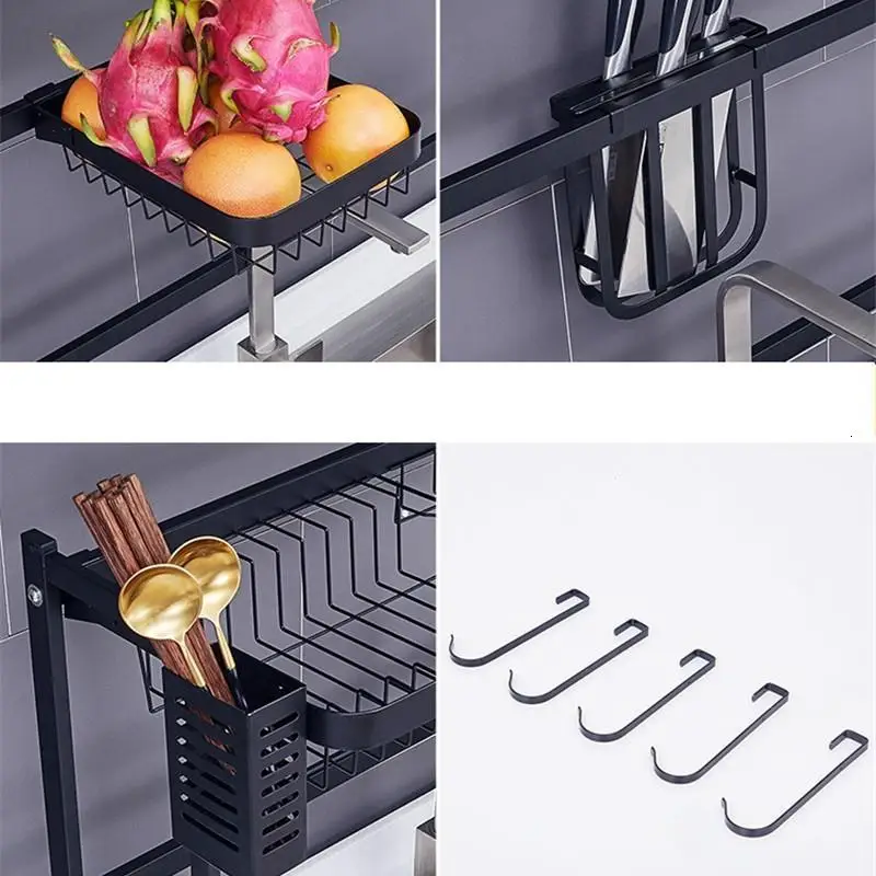 Pantry Organizador Nevera Sink Organizer Cosinha Afdruiprek Organisateur Stainless Steel Mutfak Cocina Cuisine Kitchen Rack | Дом и сад