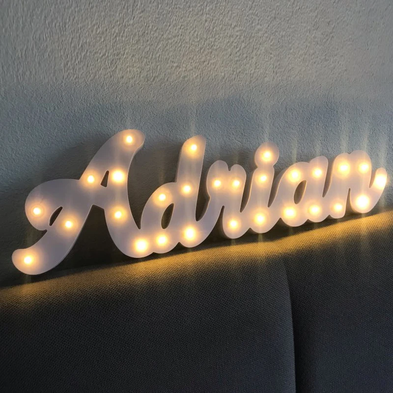 Деревянные буквы светодиодная лампа знак шатер освещение ночник светодиодный