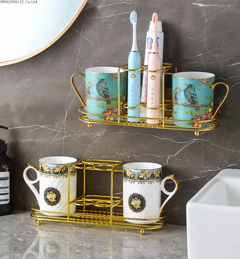 

Легкая Роскошная кружка для ванной комнаты из костяного фарфора, держатель для зубных щеток, дозатор для мыла, Коробка для мыла, зубной стан...