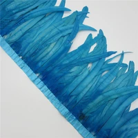 beautiful 10 yardslot rooster tail feathers trims trimming 10 16 inches25 40cm party dancers jewelry carnival diy plumas
