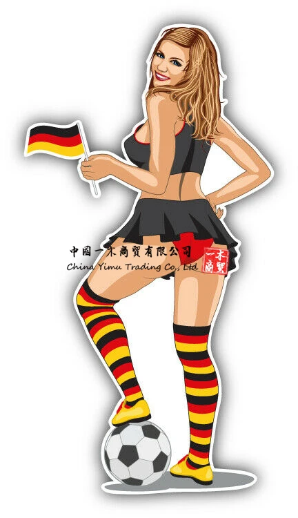 

Немецкий футбольный фанат сексуальная девушка автомобиль бампер наклейка пленка сексуальный