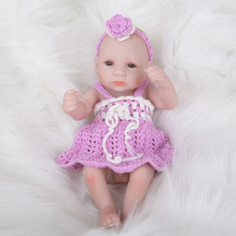 Высокое качество Новое поступление 10 дюймовые Мини куклы Reborn Baby Love силиконовые