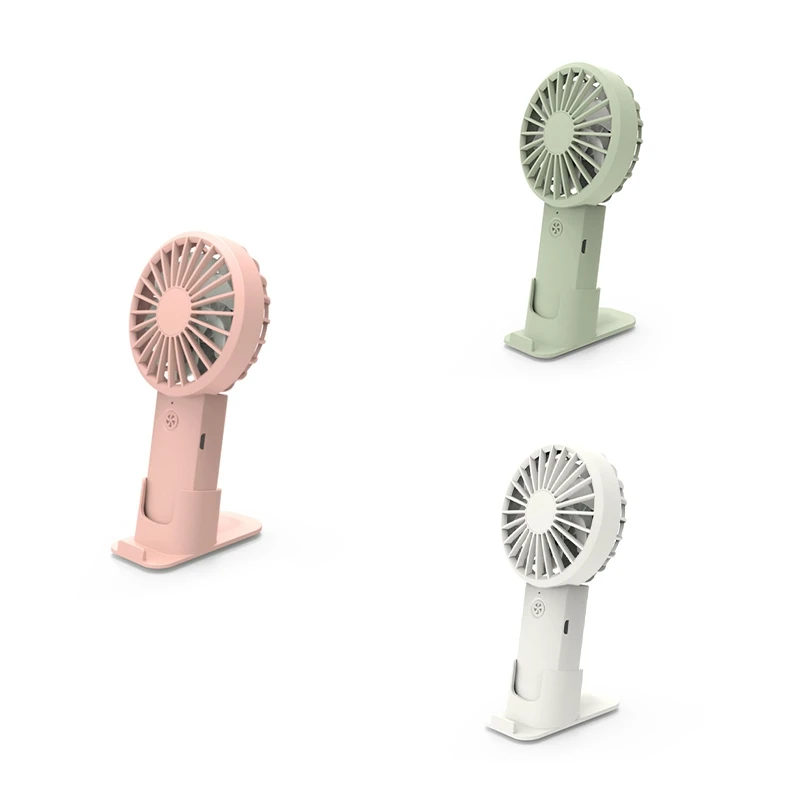 

Handheld USB Charging Dual Motor Small Fan Mini Portable Bracket Dual Motor Double Blade Wind Large Silent Small Fan