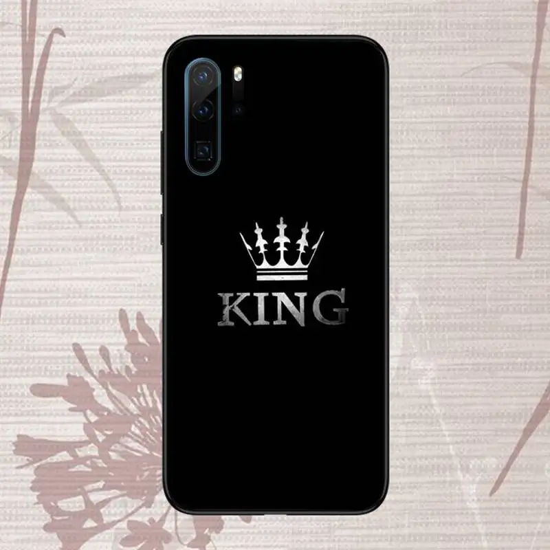

King Queen Crown Phone Case For Huawei P20 P30 P40 lite Pro P Smart 2019 Mate 10 20 Lite Pro Nova 5t
