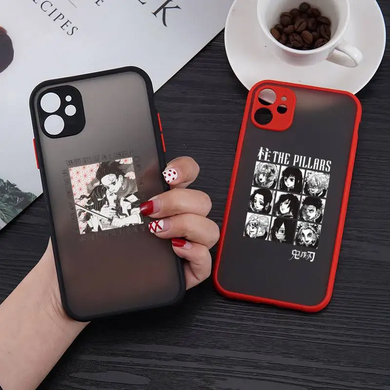 

Demon Slayer Japan anime Phone Case matte transparent For iphone 7 8 11 12 plus mini x xs xr pro max cover
