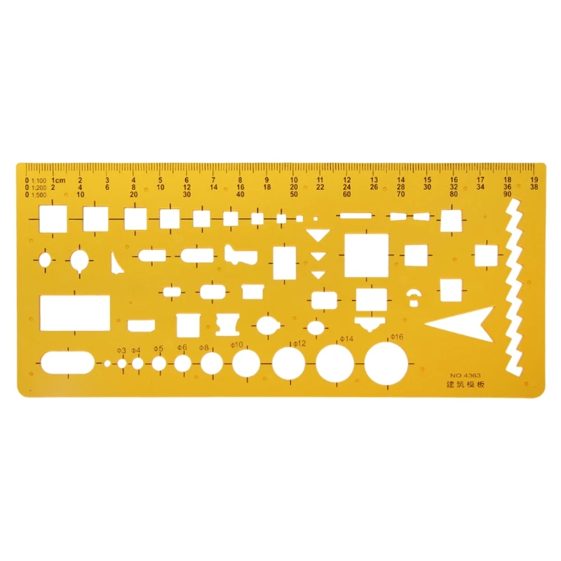 

K Resin Heating Ventilation Design Drawing Template Ruler Measuring Tool Student