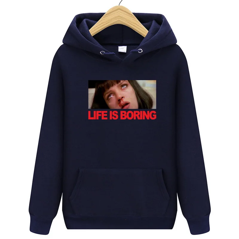 Брендовая Одежда Life is Boring модная Толстовка Новая повседневная мужская толстовка с капюшоном пуловер толстовка с принтом хлопок S-2XL