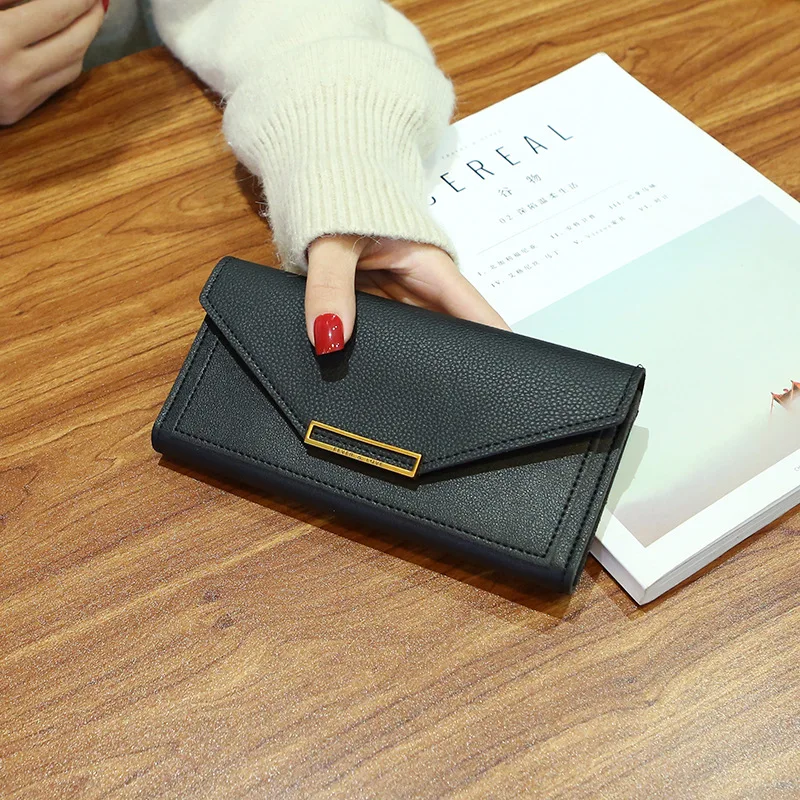 

2019 New Fashion Women Wallets Leather Hasp Wallet Women's Long Design Purse Clutch Women Lady Wallet Phone Pocket Cartera Mujer