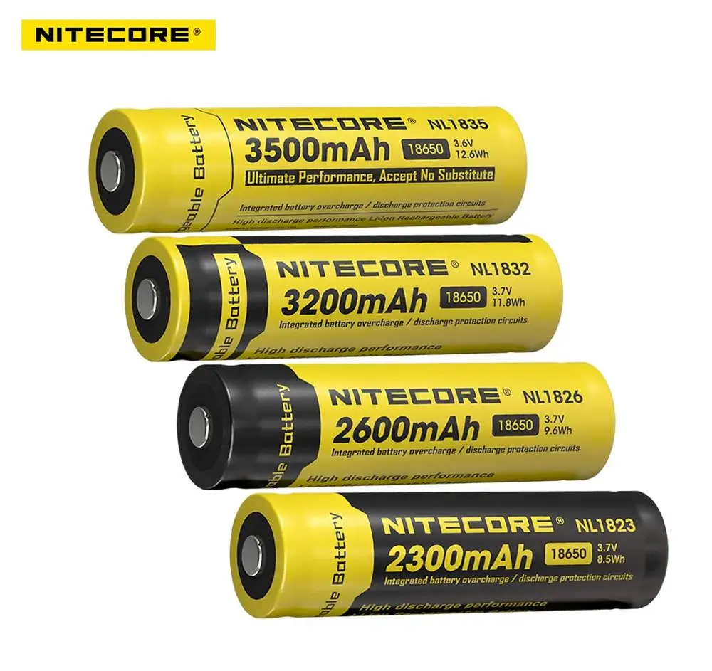 Перезаряжаемый литий ионный аккумулятор NITECORE NL1835 NL1832 NL1826 NL1823 18650|Портативные