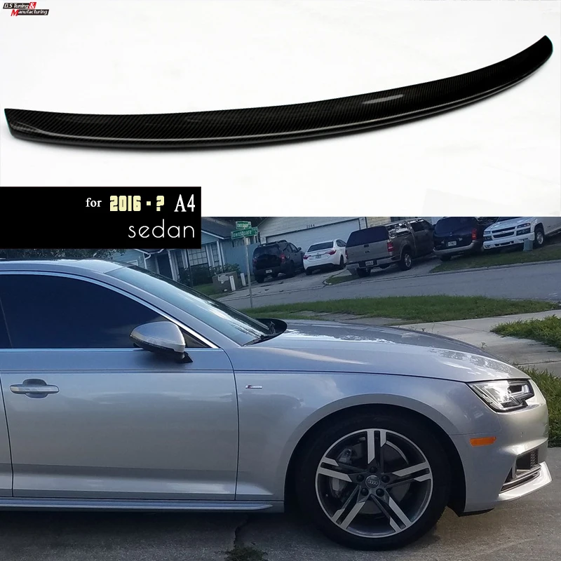 

3*3 3K Twill Carbon Fiber Rear Trunk Spoiler Rear Deck Boot Wing for Audi 2016 - 2022 A4 B9 4-Door Sedan, Fitment Guaranteed