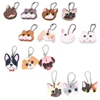 Чехол для ключей, 1 шт., силиконовое кольцо для ключей дюйма, в форме кота, собаки, животных