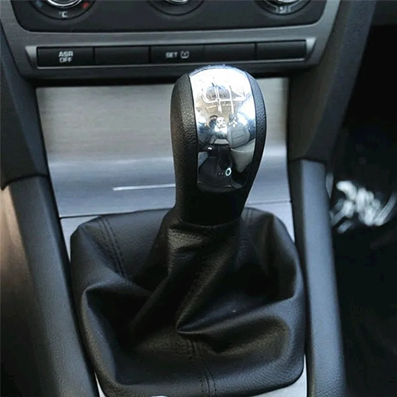 

5 Speed Gear Shift Knob Stick Gaiter Boot Sliver Cap Fit For Skoda Octavia MK2 Interior Accessories