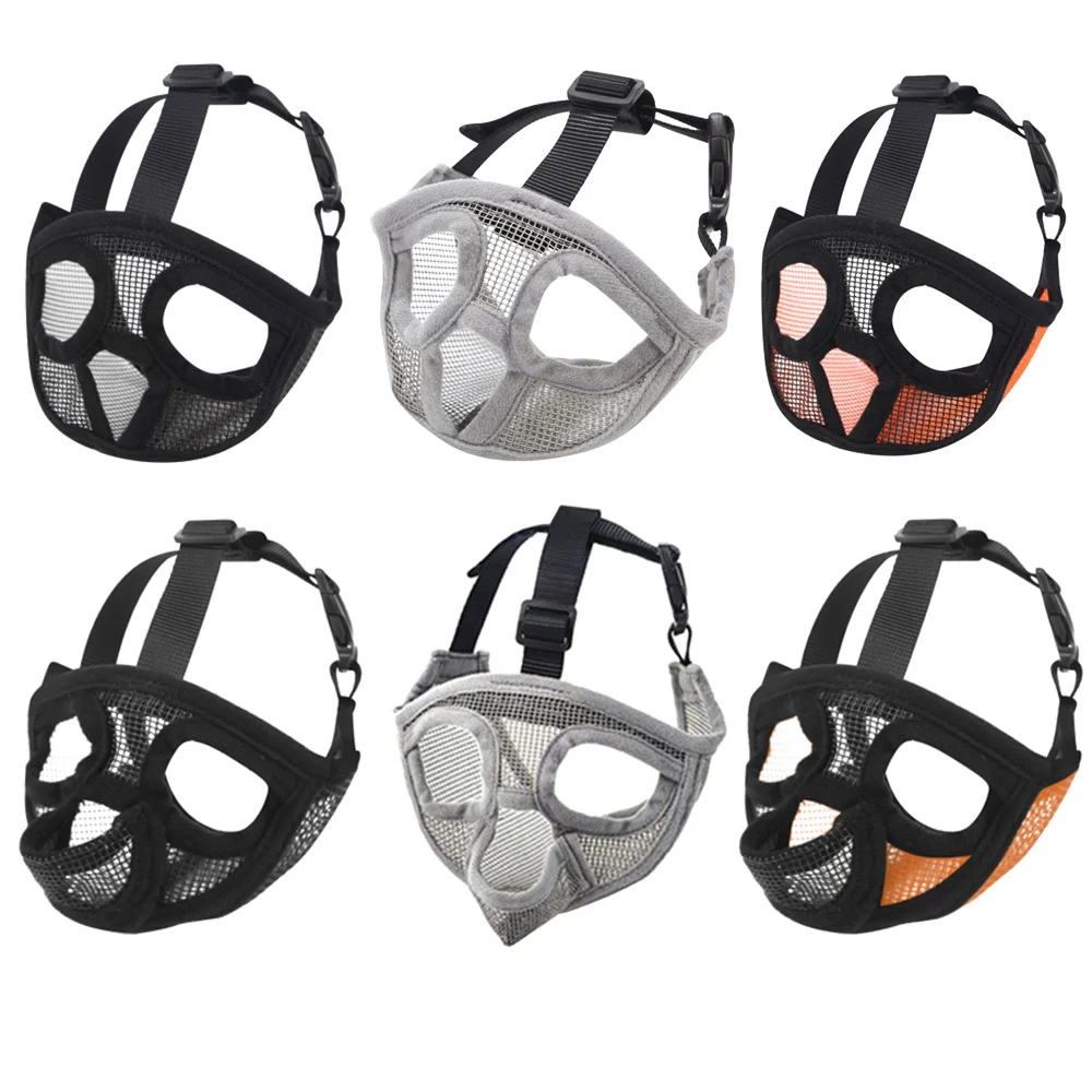 Короткие мордочки для собак удобные регулируемые сетчатые накладки
