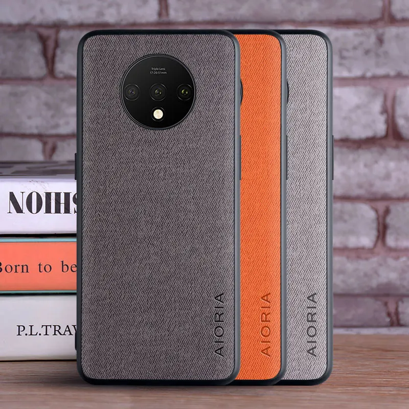case for oneplus 7 6 6t 7t pro coque luxury textile leather skin soft tpu hard pc phone cover for oneplus 7 7t 6 case funda capa free global shipping