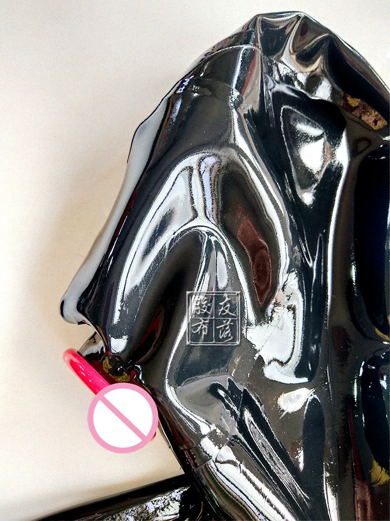 MEN LATEX CATSUIT FULL COVER UNITARD WITH MOUTH CONDOM CUSTOM MADE |